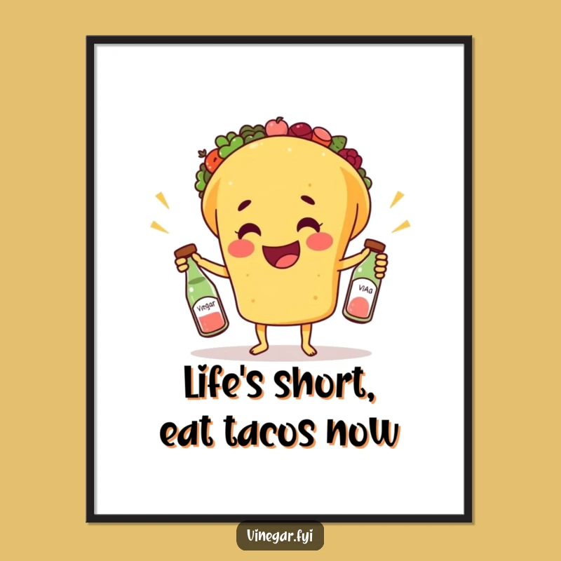 Whimsical Free Printable Wall Art: Juggling Taco Downloadable Decor