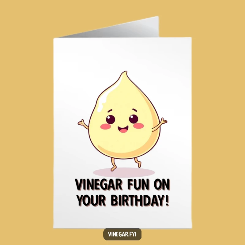 Free Printable Birthday Card: Jiggly Vinegar Blob, A Hilarious 'Vine-tastic' Downloadable Gift