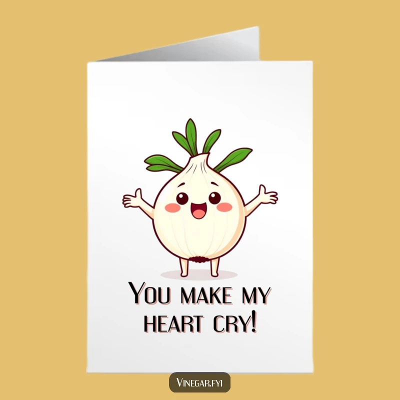 Free Printable Kawaii Onion Birthday Card - Funny Downloadable Gift for Home Cooks