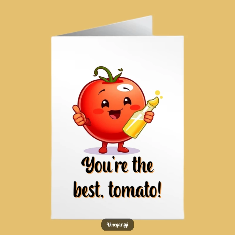 Free Printable Tomato Birthday Card: Thumbs Up for a Zesty, Delicious Celebration