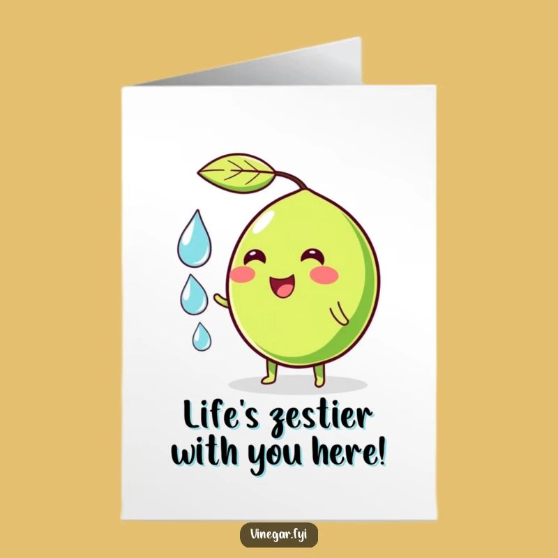 Free Printable Birthday Card: Juggling Lime, Funny Downloadable Gift for a Citrusy Celebration!
