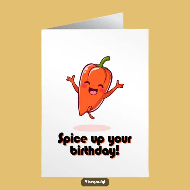Free Printable Kawaii Pepper Birthday Card - Energetic Downloadable Gift for a Zesty Celebration
