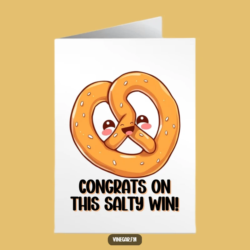 Free Printable Kawaii Pretzel Congrats Card: Twist Your Way to Success!