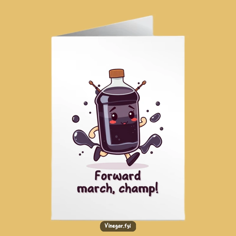 Free Printable Congrats Card: Determined Bottle Funny Downloadable Achievement Greeting