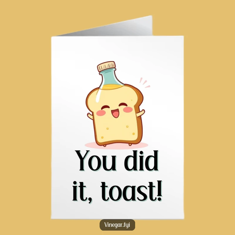 Free Printable Bread Congrats Card: Hilarious Vinegar Bottle Surprise