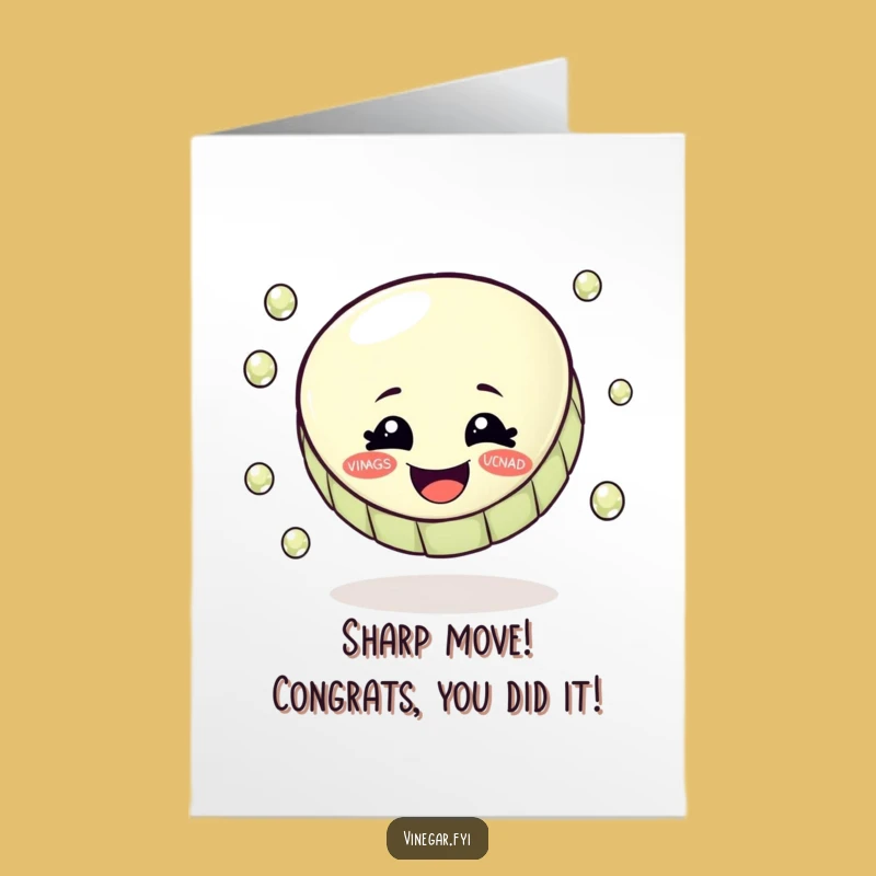 Free Printable Congratulations Card: Juggling Bottle Cap, Funny Downloadable Achievement Gift