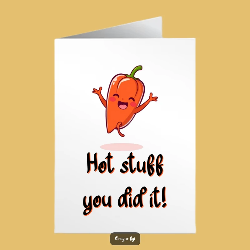 Free Printable Kawaii Pepper Congrats Card - Vibrant Downloadable Gift for Big Achievements