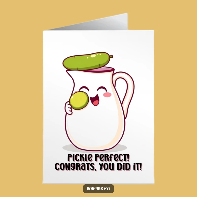 Free Printable Congrats Card: Thrilled Vinegar Jug - A Well-Balanced Downloadable Laugh
