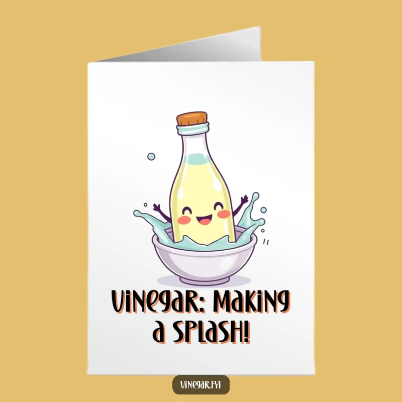 Free Printable Splashing Vinegar Congrats Card - Funny Downloadable Gift