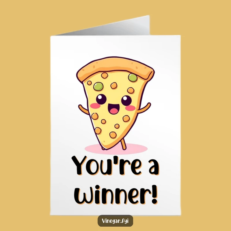 Free Printable Congrats Card: Pizza's Cheesy Celebration - Downloadable Gift