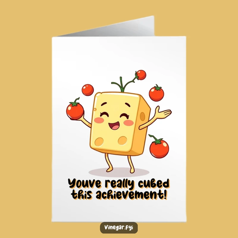 Cheesy Free Printable Congrats Card: Juggling Tomatoes, Hilarious Downloadable Gift Idea