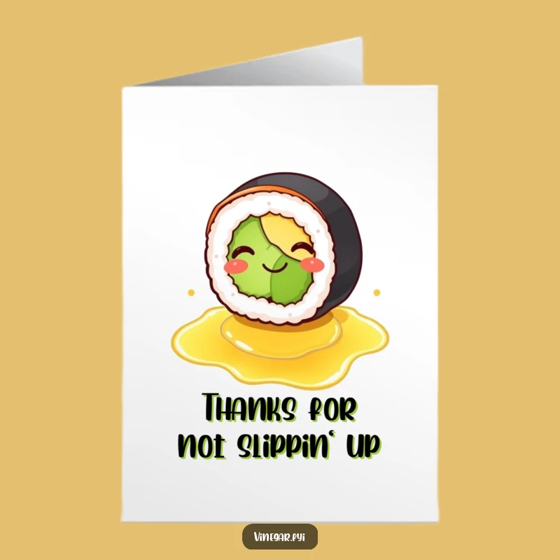 Free Printable Thank You Card: Sushi's Apology Slip Downloadable DIY Gift