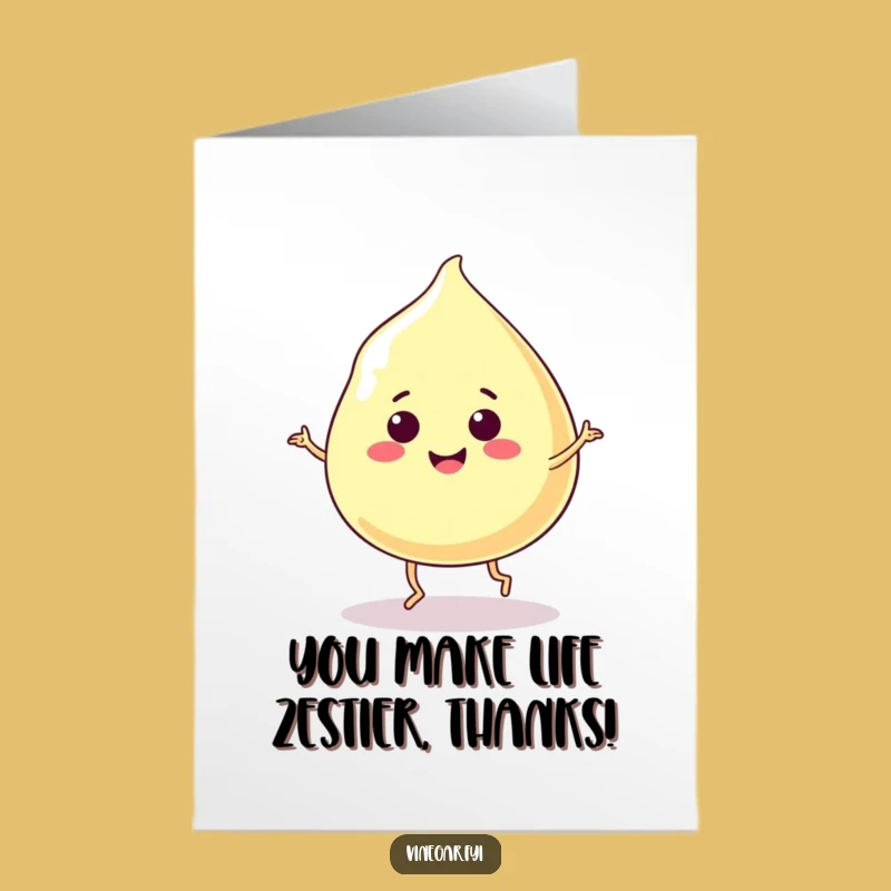 Free Printable Thank You Card: Vinegar Blob's Dance, A Hilarious 'Tang-y' Downloadable Gift