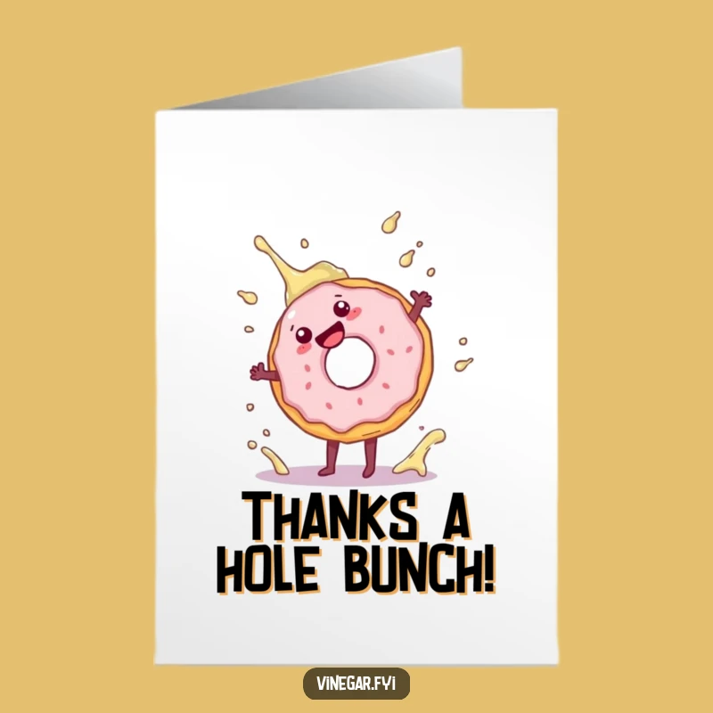 Free Printable Donut Cartwheel Thank You Card: Sweet & Funny Download