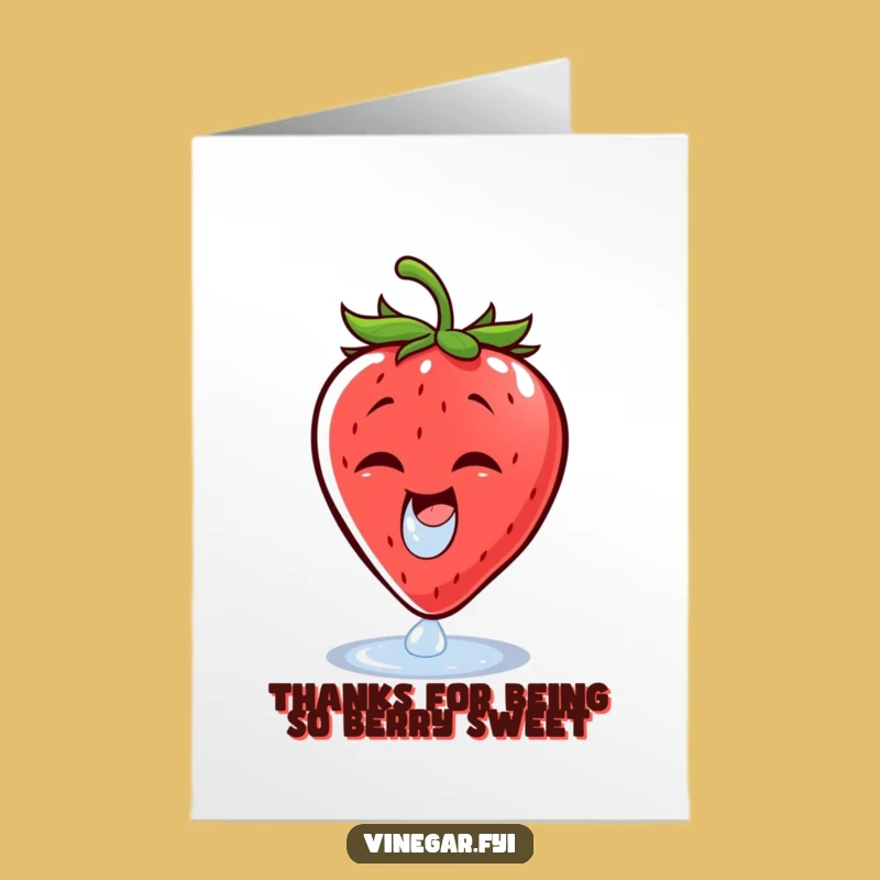 Free Printable Thank You Card: Strawberry's Zesty Thanks Downloadable DIY