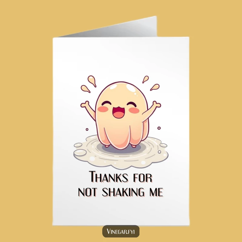 Free Printable Thank You Card: Wobbly Jelly Thanks - Humorous Downloadable Message Gift