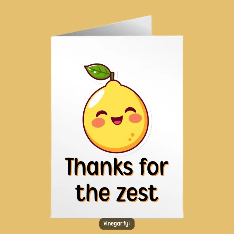 Free Printable Lemon Character Thank You Card - Funny Zesty Downloadable Gift!