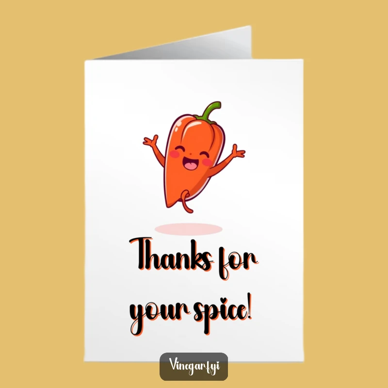 Free Printable Kawaii Pepper Thank You Card - Enthusiastic Downloadable Gift for Showing Thanks