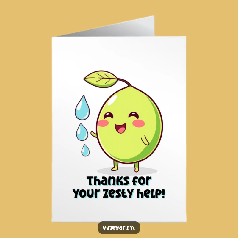 Free Printable Thank You Card: Juggling Lime, Funny Downloadable Gift for Expressing Gratitude!