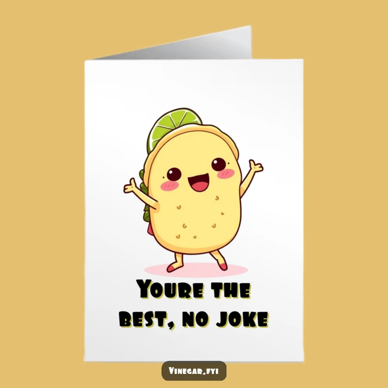 Free Printable Kawaii Taco Thank You Card: Cute & Funny DIY Downloadable