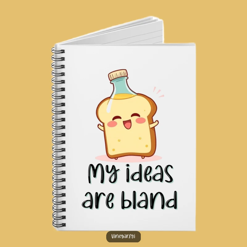 Funny Bread Recoiling Notebook: Jot Down Thoughts with Comical Food Flair!
