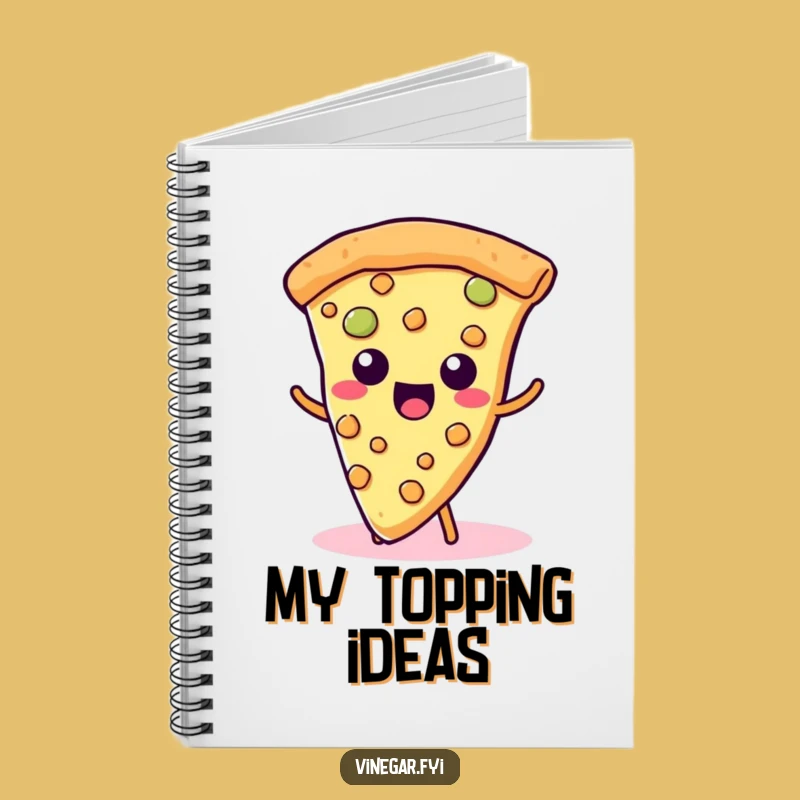 Funny Kawaii Pizza Notebook - Hilarious Journal for Tasty Ideas