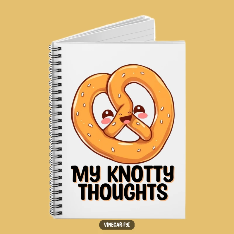 Funny Kawaii Pretzel Twist Notebook: Jot Down Salty Ideas