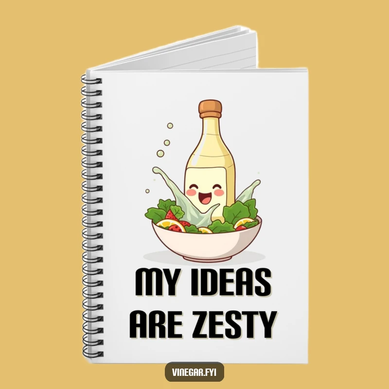 Funny Splashing Vinegar Notebook: Jot Down Ideas with Salad Dressing Flair