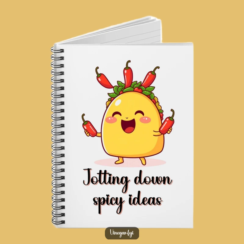 Funny Taco Juggling Peppers Notebook - Jot Down Ideas with Glee