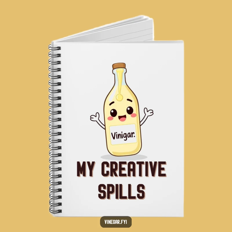 Funny Vinegar Artist Notebook - Sketch Your Ideas with Flair