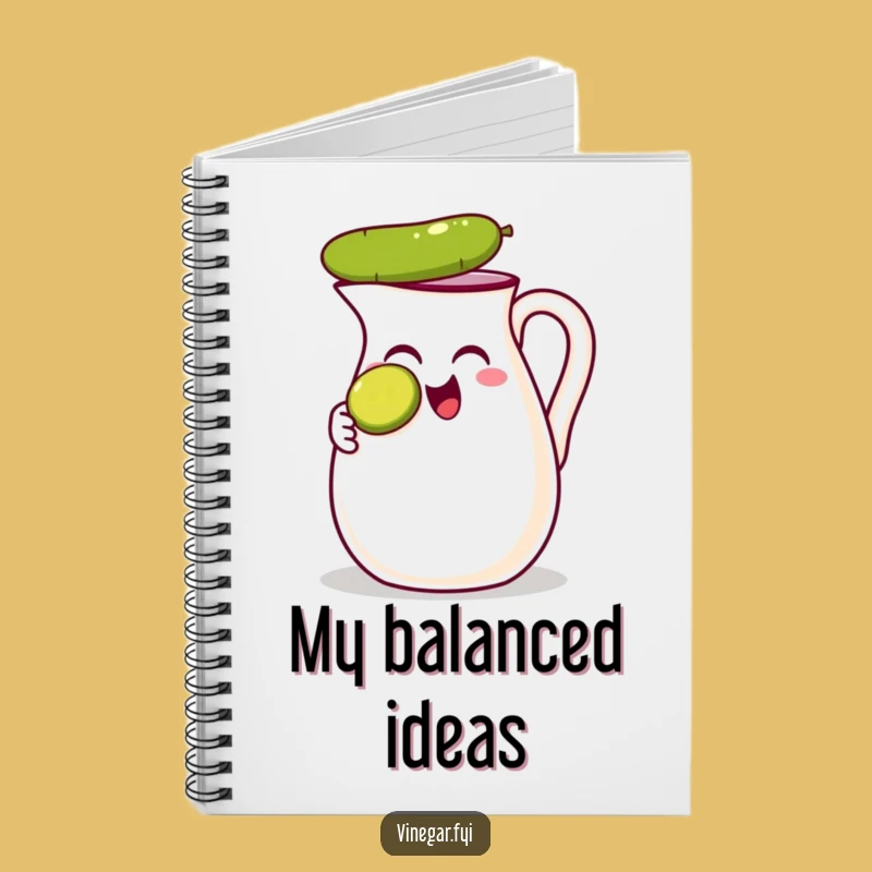 Funny Vinegar Jug Notebook - Jot Down Ideas with Wits