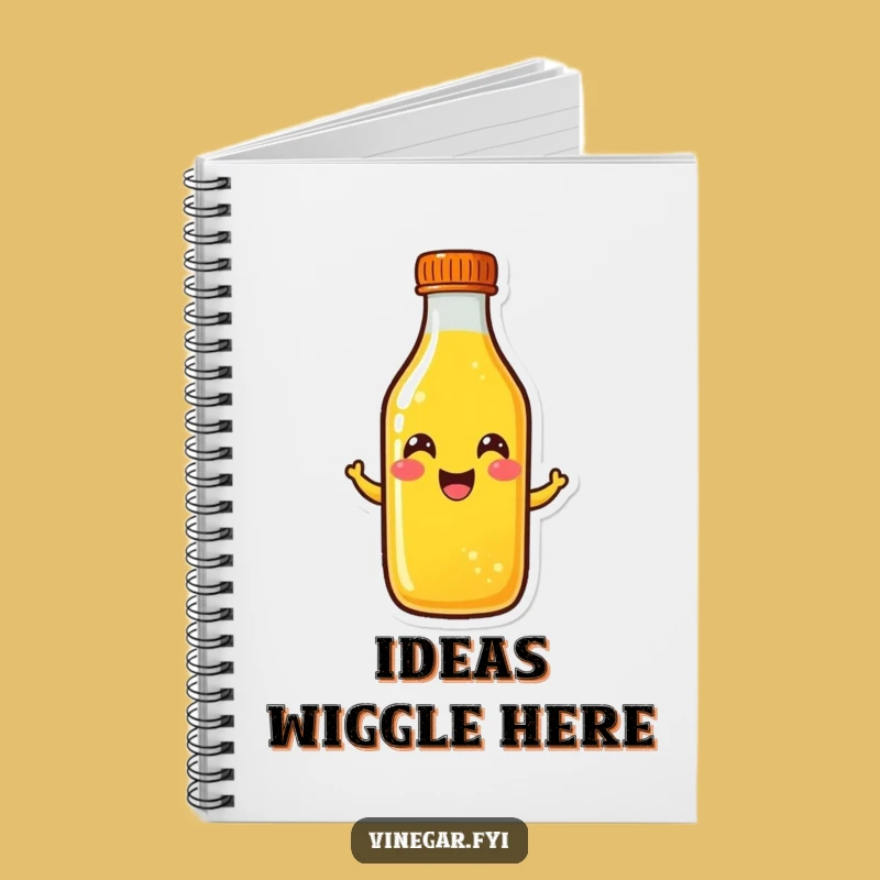 Funny Yellow Liquid Bottle Notebook: Cheerful Wiggle Journal, Perfect Happy Gift