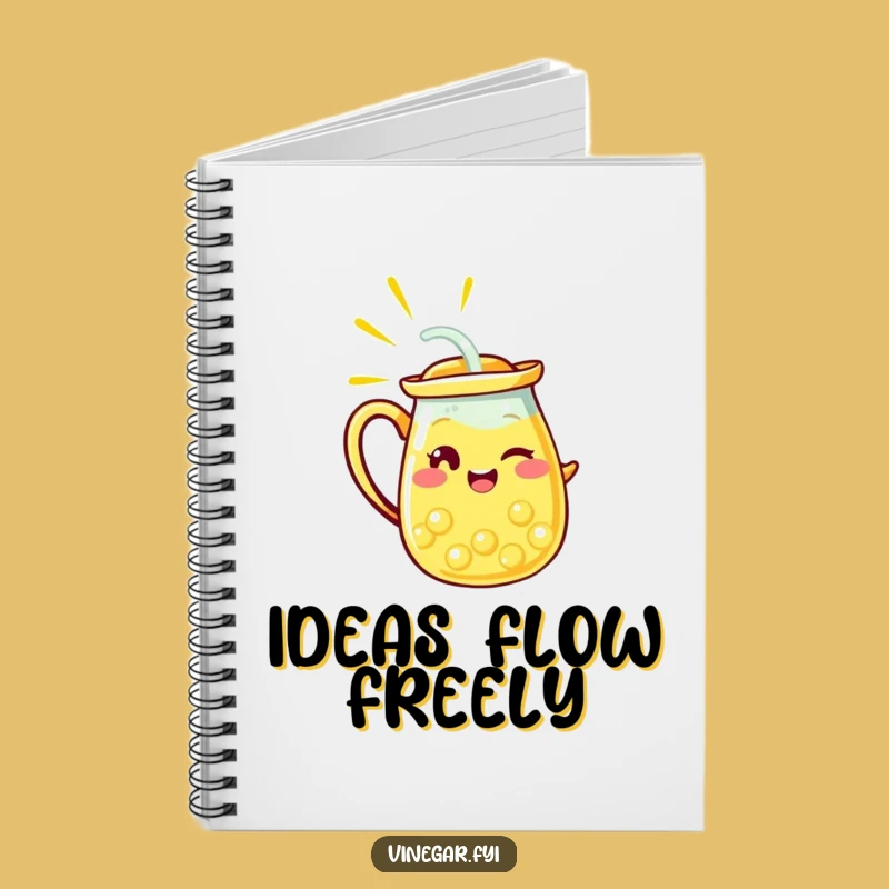 Funny Lemonade Pitcher Wink Notebook - Hilarious Citrus Journal Gift