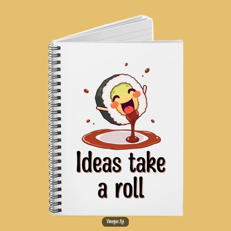 Funny Sushi Cartwheel Notebook - Capture Ideas with Playful Energy