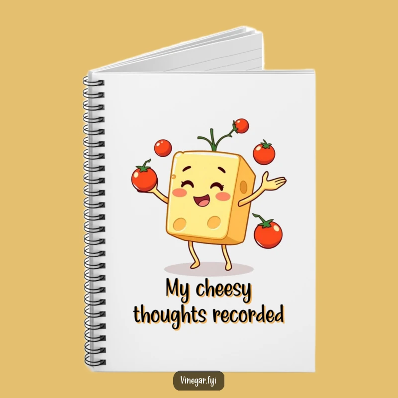 Funny Cheese Cube Juggling Notebook: Jot Down Ideas with Culinary Giggles