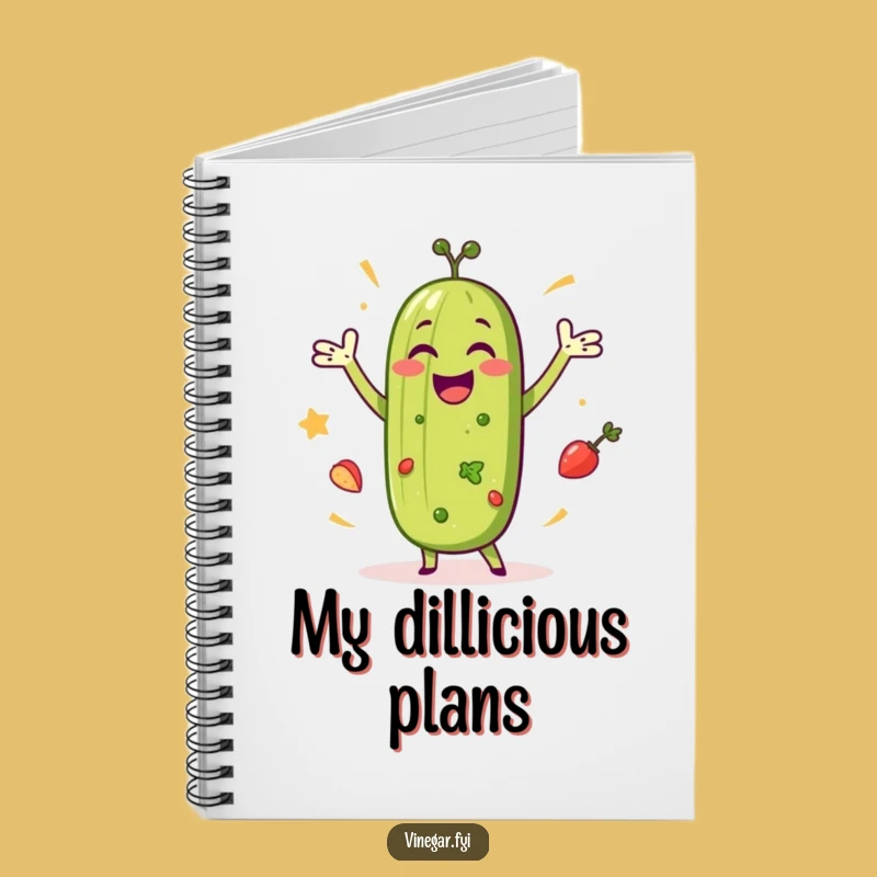 Funny Pickle Dance Notebook: Happy Salad Journal for Recipe Ideas