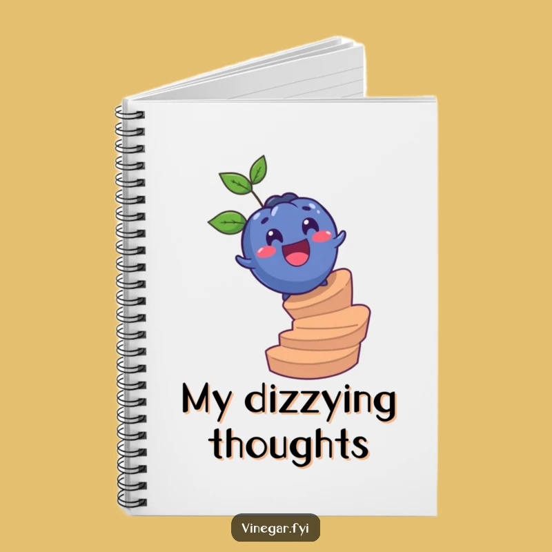 Funny Blueberry Stair Roll Notebook: Surprised Fruit Journal for Ideas