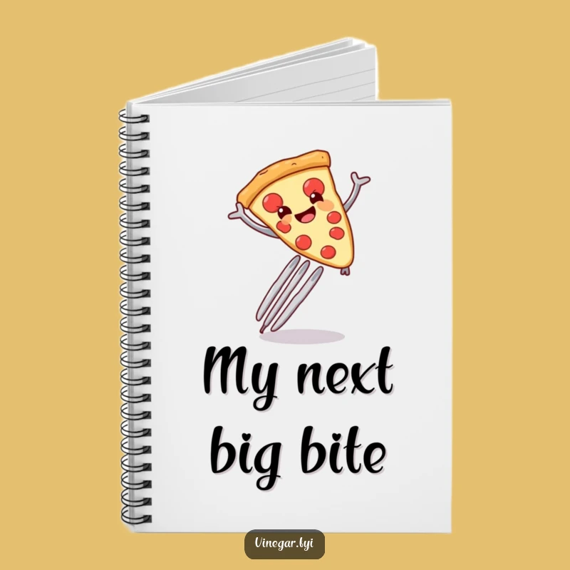 Funny Pizza Fork Notebook - Jot Down Cravings, Creative Journal, Great Funny Gift