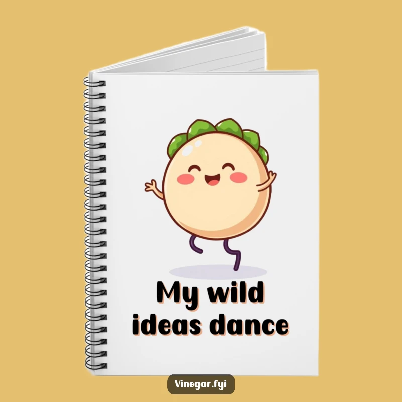 Funny Taco Notebook: Spiral Foodie Cartoon Journal for Recipes