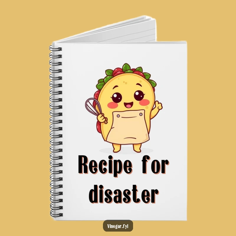 Funny Kawaii Taco Recipe Notebook - Jot Down Your Delicious Ideas