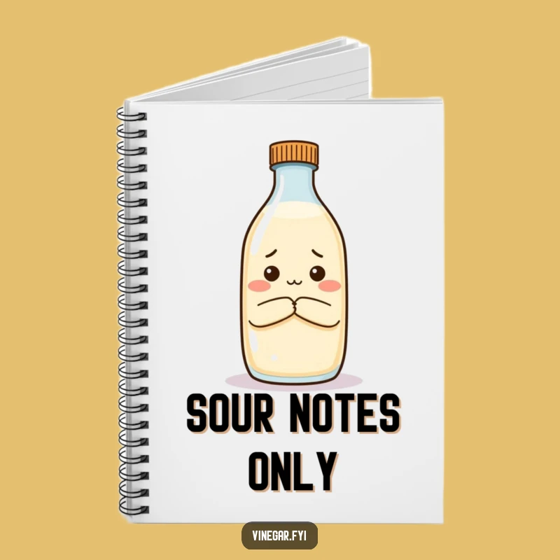 Funny Unimpressed Vinegar Notebook: Jot Down Thoughts with Sarcastic Condiment Style