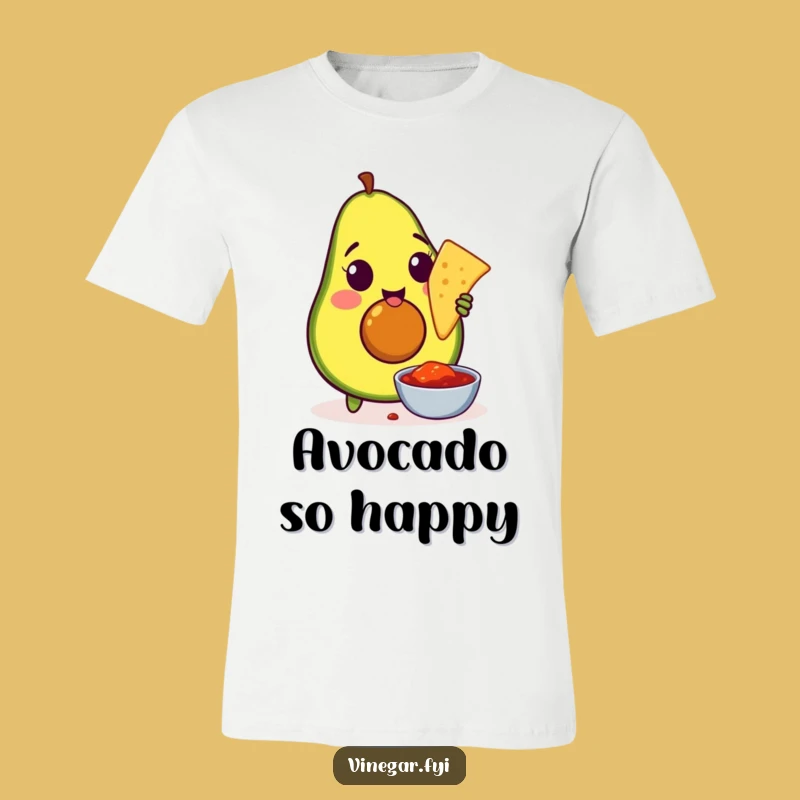 Funny Avocado Chip Dip T-Shirt: Amused Snack Apparel for Guacamole Fans