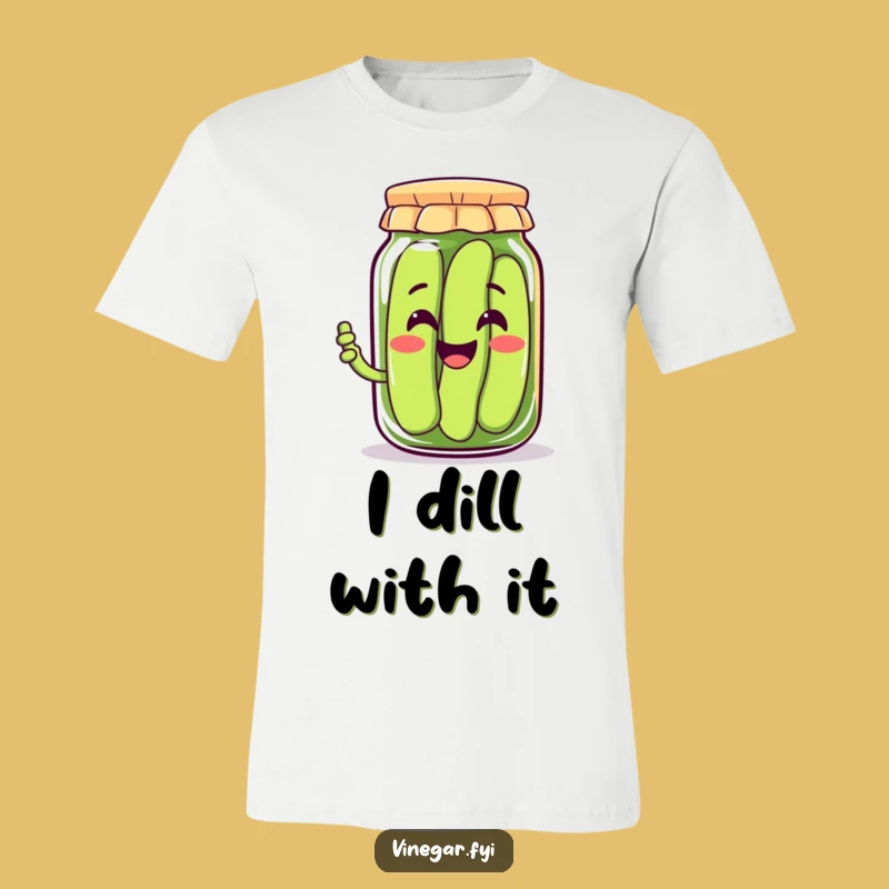 Funny Kawaii Pickle Jar T-Shirt, Cheerful Foodie Fashion, Great Gift Idea