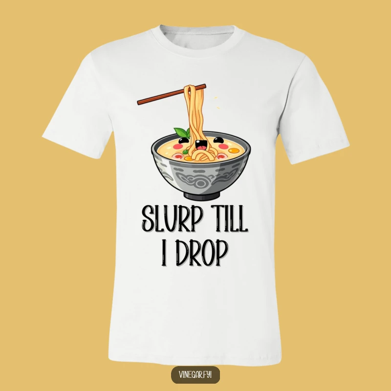 Funny Kawaii Ramen Slurp T-Shirt - Deliciously Hilarious Noodle Fan Tee