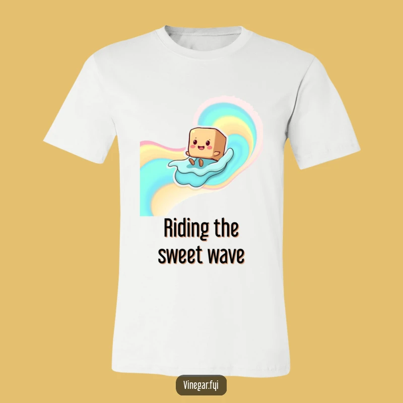 Funny Sugar Cube Wave T-Shirt: Hilarious Sweet Adventure Tee!