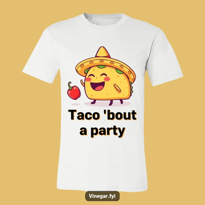 Funny Taco Sombrero Chili T-Shirt: Wear Your Fiesta Spirit with This Hilarious Tee
