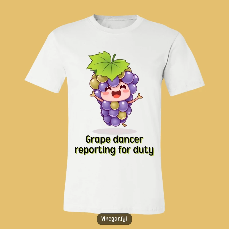 Funny Grape Bunch Dance T-Shirt - Silly Leaf Hat, Hilarious Gift Idea
