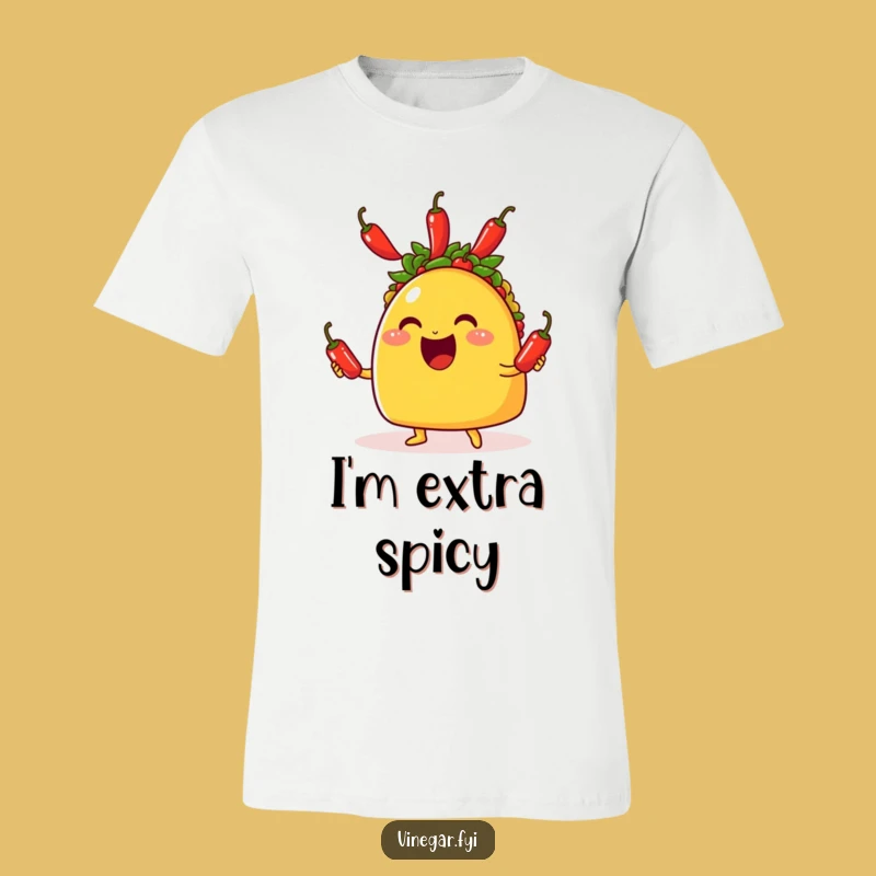 Funny Taco Juggling Peppers T-Shirt - Wearable Humor for Food Lovers