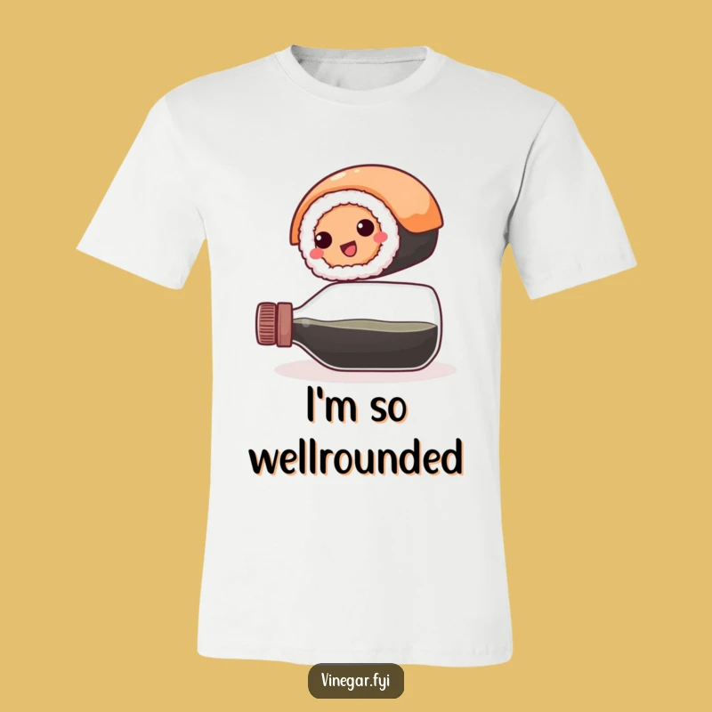 Funny Sushi Balance T-Shirt: Hilarious Foodie Adventure Tee