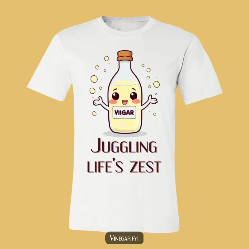 Funny Juggling Vinegar T-Shirt - Master Life's Little Challenges!